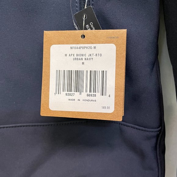 NWT! The North Face Men’s Apex Bionic 2 Jacket  Medium Navy Blue - Picture 4 of 5